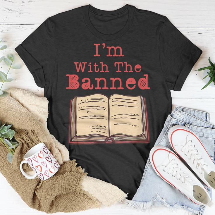 Im With The Banned Book Lovers Political Statement Apparel Unisex T-Shirt Unique Gifts