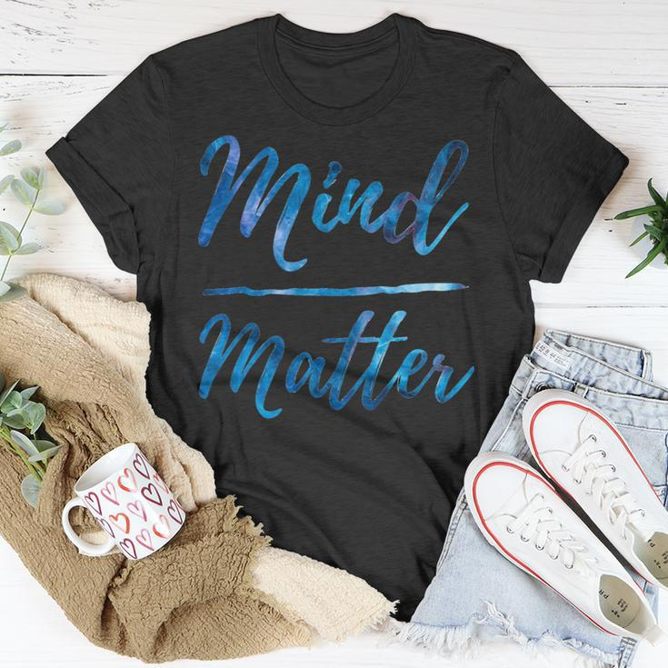 Inspirational Motivational Gym Quote Mind Over Matter Unisex T-Shirt Unique Gifts