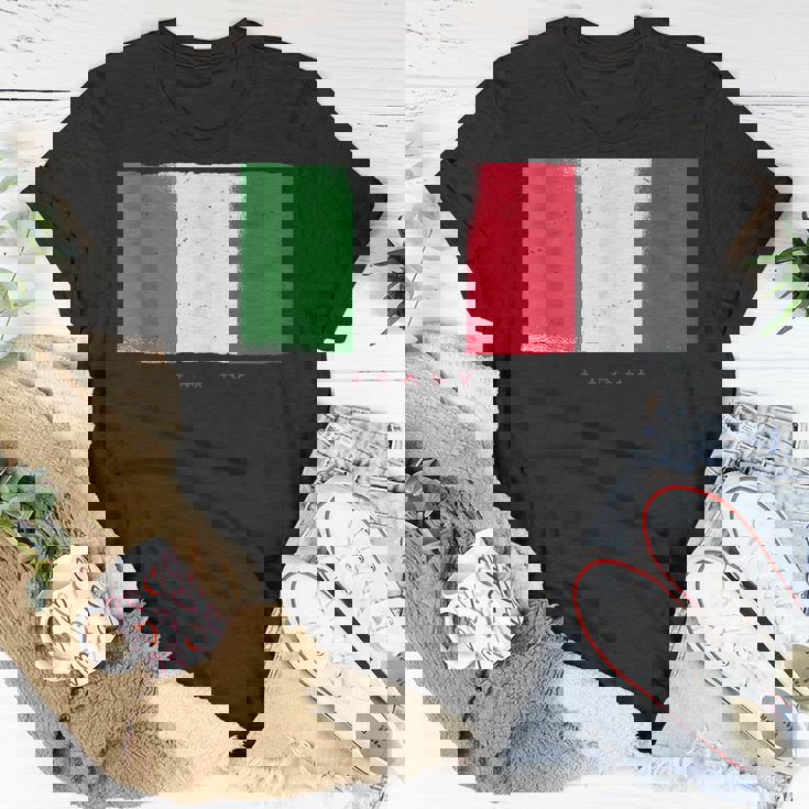 Italian Roots Flag Soccer Sports European Pride Unisex T-Shirt Unique Gifts