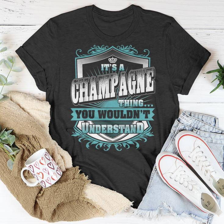 It's A Champagne Thing You Wouldn't Understand Name Vintage T-Shirt Funny Gifts