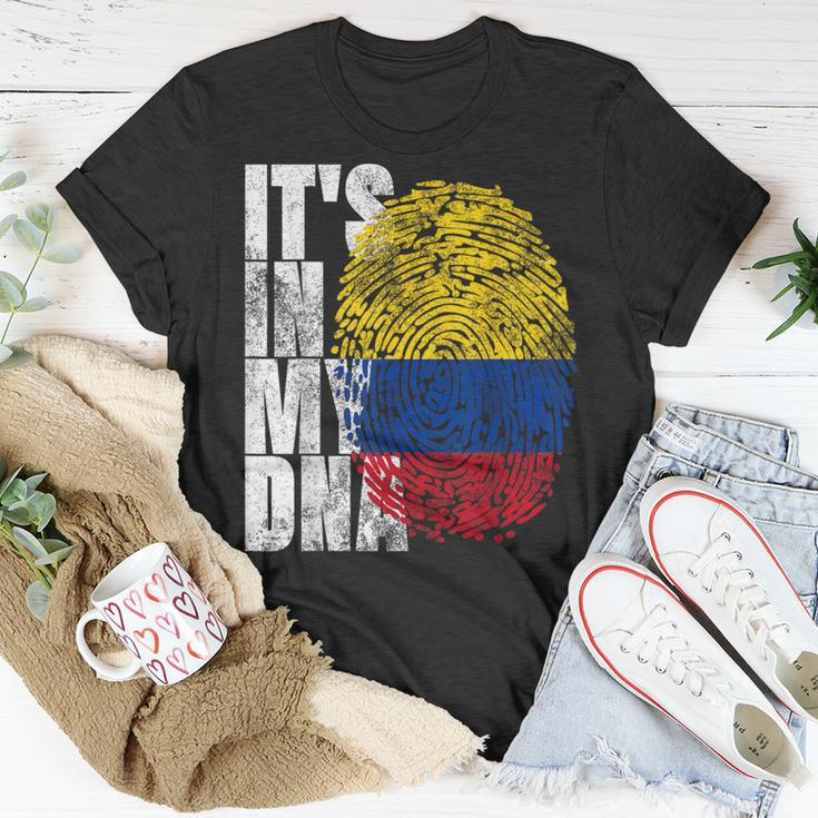 It's In My Dna Colombian Proud Hispanic Colombia Flag T-Shirt Unique Gifts