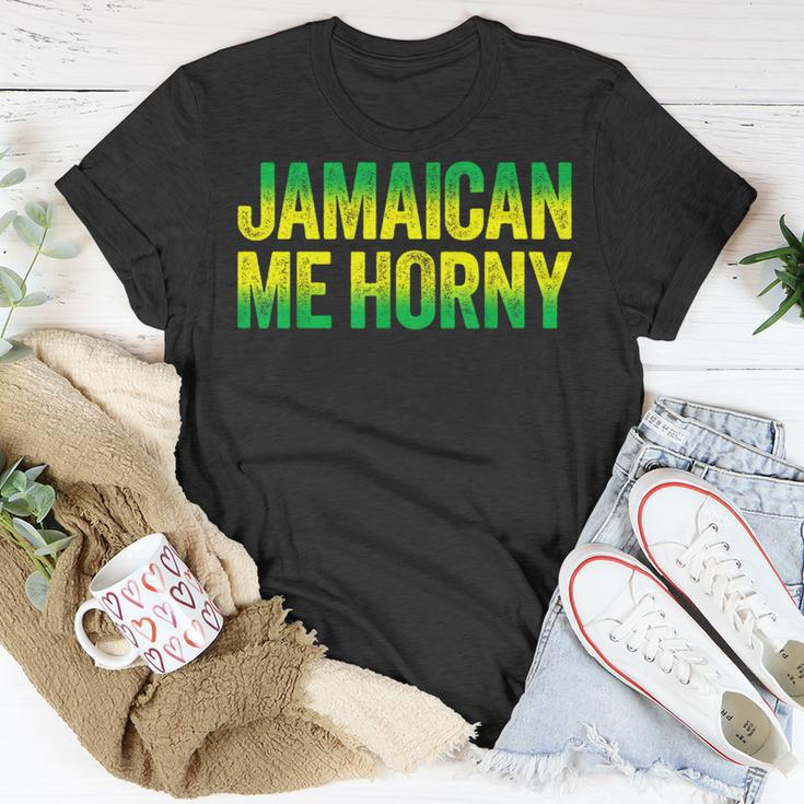 Jamaican Me Horny Caribbean Party T-Shirt Unique Gifts