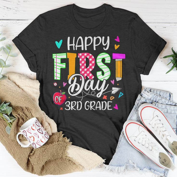Kids Happy First Day Of 3Rd Grade Welcome Back To School Unisex T-Shirt Funny Gifts