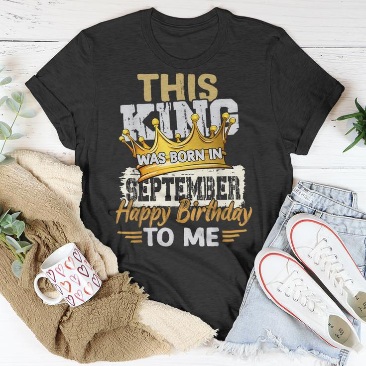 This King Was Born In September Birthday T-Shirt Funny Gifts