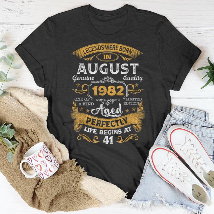 Legends Born In August 1982 41 Years Old 41St Birthday Gifts Unisex T-Shirt Unique Gifts