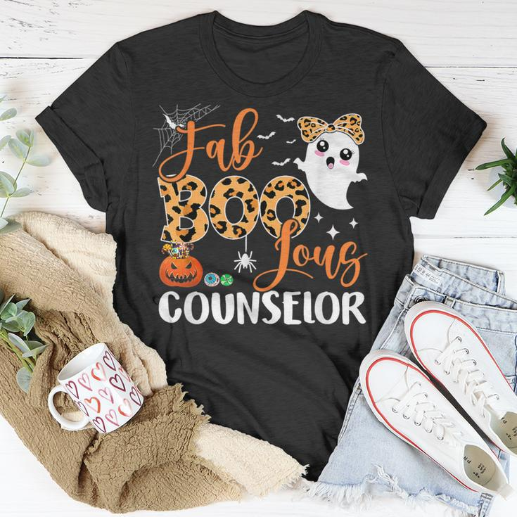 Leopard Fab Boo Lous Counselor School Ghost Halloween T-Shirt Unique Gifts