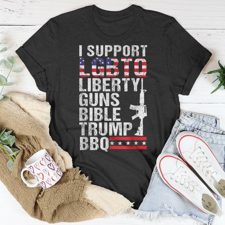 Lgbtq Liberty Guns Bible Trump Bbq T-Shirt Funny Gifts