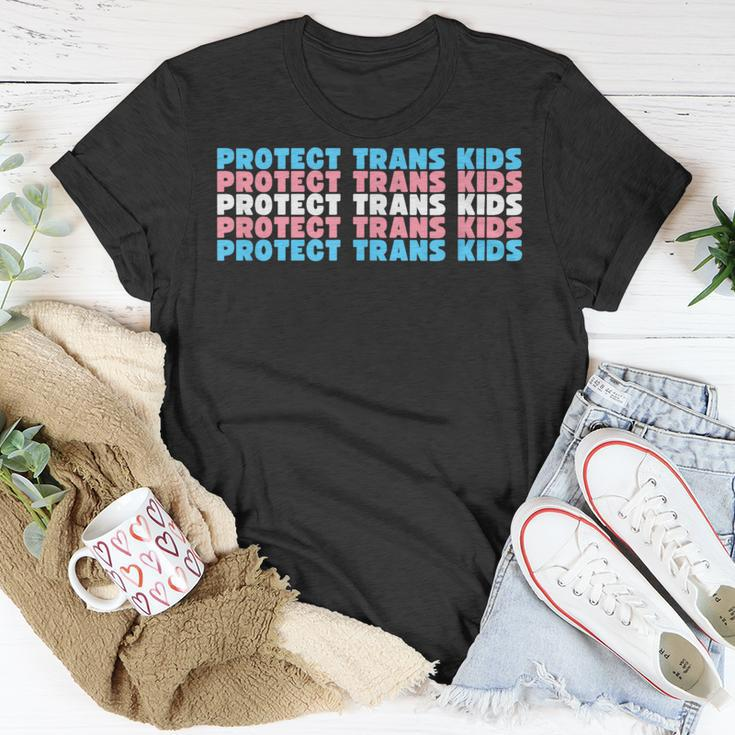 Lgbtq Transgender Pride Flag Protect Ftm Mtf Trans Kids Unisex T-Shirt Unique Gifts