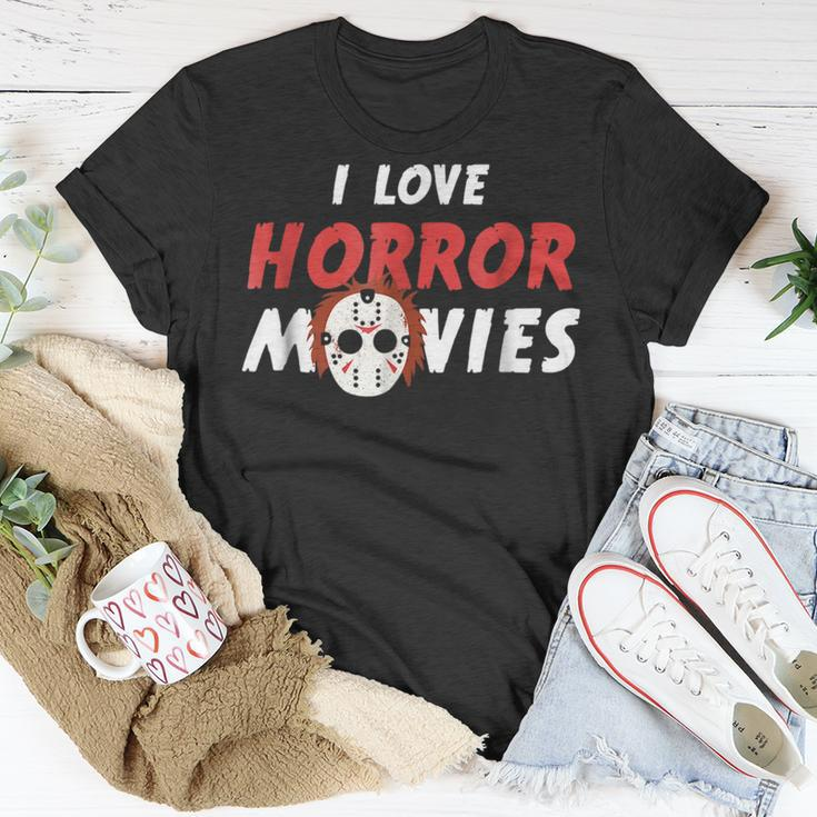 I Love Horror Movies Horror Movies T-Shirt Unique Gifts