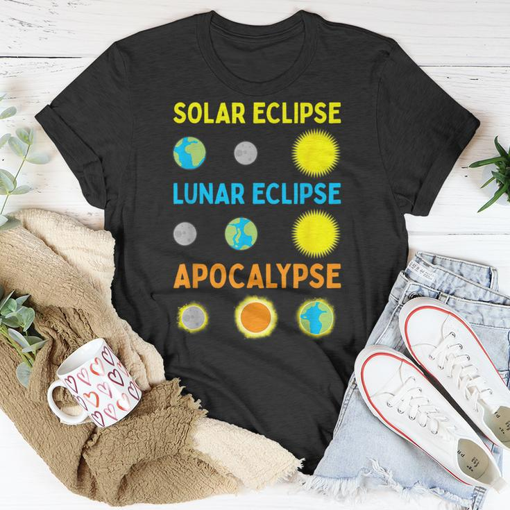 Lunar Solar Eclipse And Apocalypse Science T-Shirt Funny Gifts