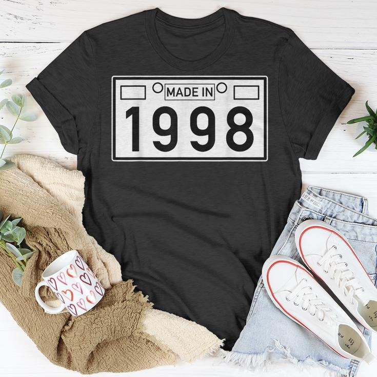 Made In 1998 Car Lover Birthday Gift Design Unisex T-Shirt Unique Gifts