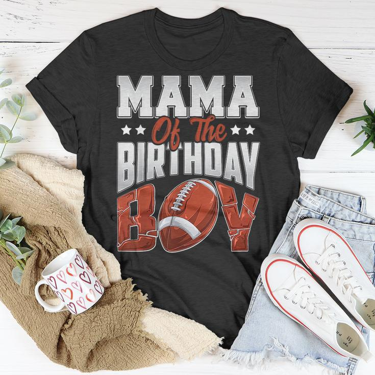 Mama Football Birthday Boy Family Baller B-Day Party Unisex T-Shirt Unique Gifts