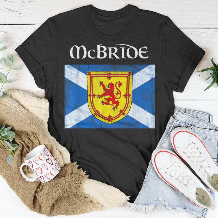 Mcbride Scottish Clan Name Gift Scotland Flag Festival Unisex T-Shirt Unique Gifts
