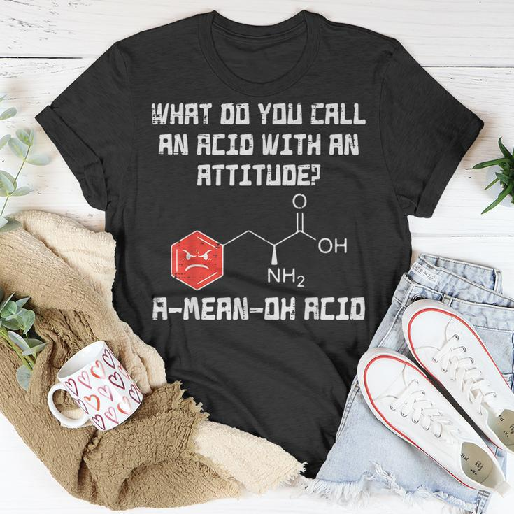 A Mean Oh Acid Chemistry Joke Science Chemist Nerd T-Shirt Unique Gifts