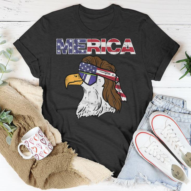 Merica Bald Eagle Mullet Sunglasses Fourth July 4Th Patriot Unisex T-Shirt Unique Gifts