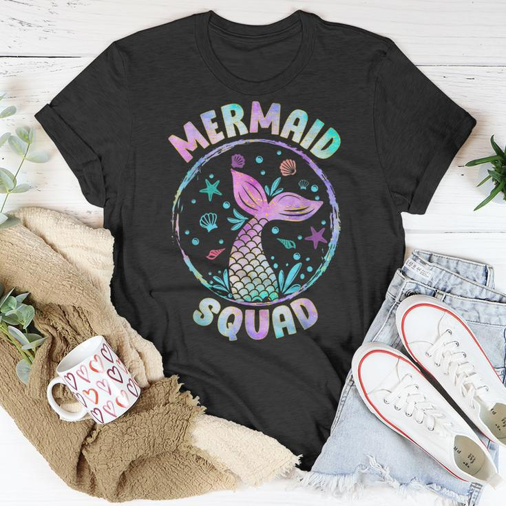 Mermaid Squad Themed Birthday Party Mermaids Family Matching Unisex T-Shirt Unique Gifts