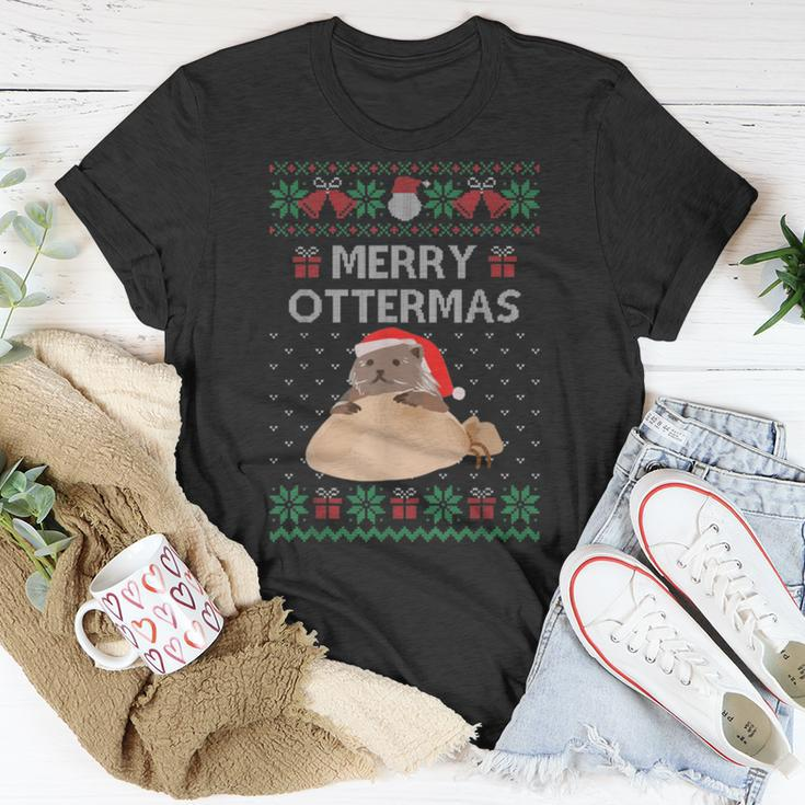 Merry Ottermas Cat Ugly Christmas Sweaters T-Shirt Unique Gifts