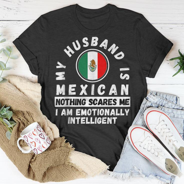 Mexican Husband Mexico Heritage Flag Funny Design For Wife Gift For Women Unisex T-Shirt Unique Gifts