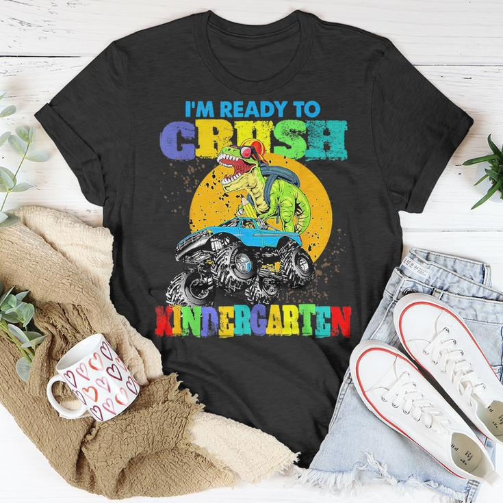 Monster Truck Dinosaur Im Ready To Crush Kindergarten Unisex T-Shirt Unique Gifts