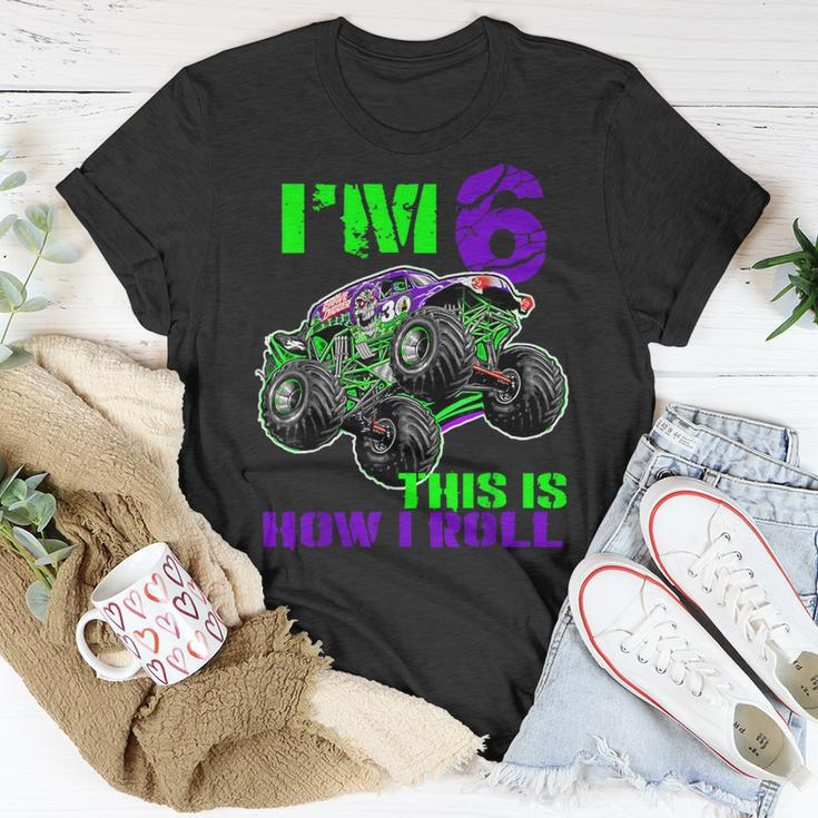 Monster Trucks Are My Jam 6Th Birthday Boy 6 Years Old T-Shirt Unique Gifts
