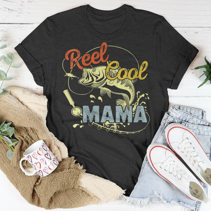 Mothers Day Funny Retro Reel Cool Mama Fishing Lover Gift For Womens Gift For Women Unisex T-Shirt Unique Gifts