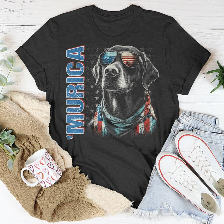 Murica Patriotic Labrador Retriever 4Th Of July Dog Unisex T-Shirt Unique Gifts