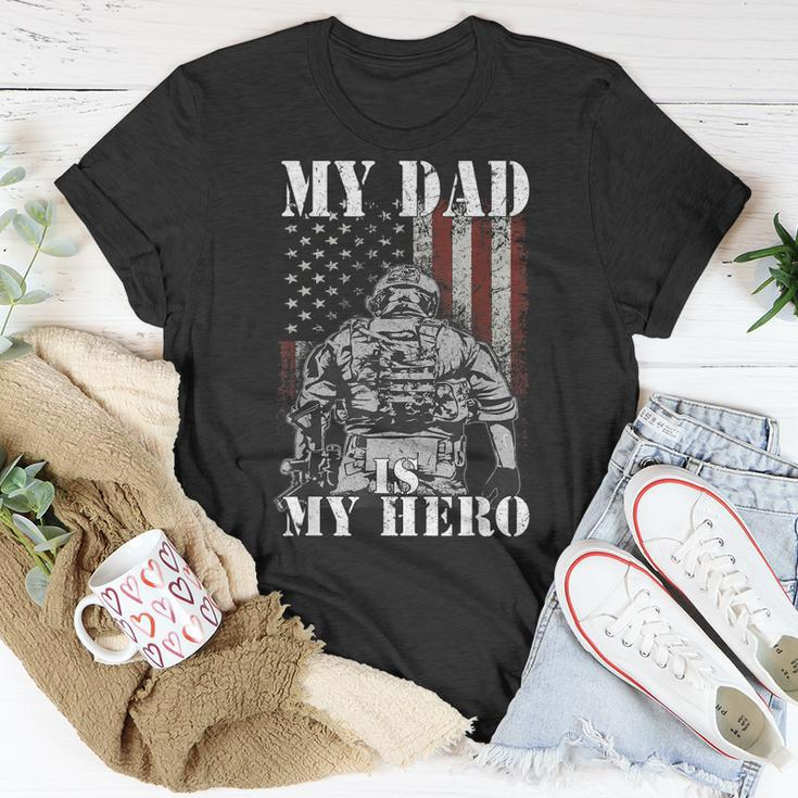 My Daddy Is My Hero Military Dad Fathers Day 4Th Unisex T-Shirt Funny Gifts