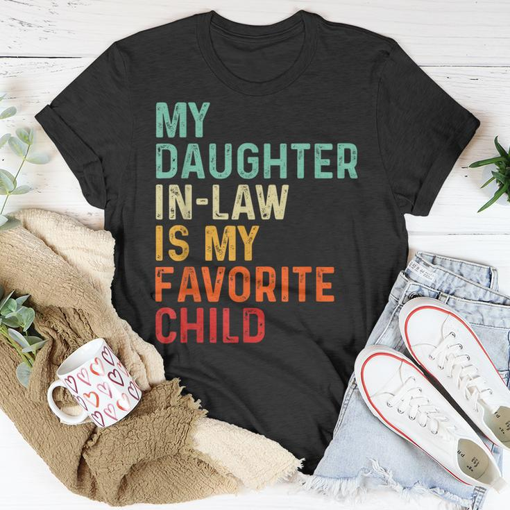 My Daughter In Law Is My Favorite Child Fathers Day In Law Unisex T-Shirt Unique Gifts