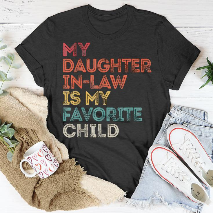 My Daughter Inlaw Is My Favorite Child Vintage Retro Father Unisex T-Shirt Unique Gifts