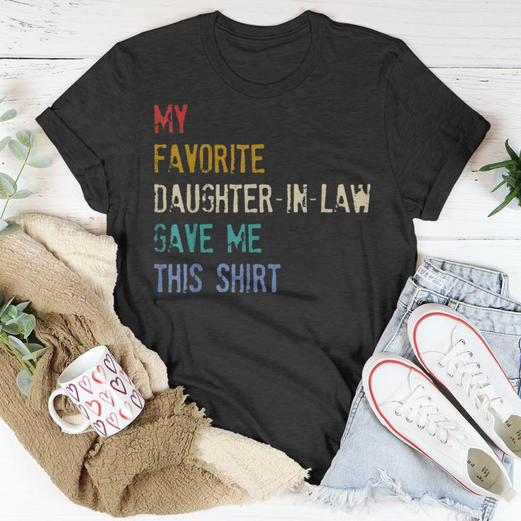My Favorite Daughterinlaw Gave Me This Fathers Day Unisex T-Shirt Unique Gifts