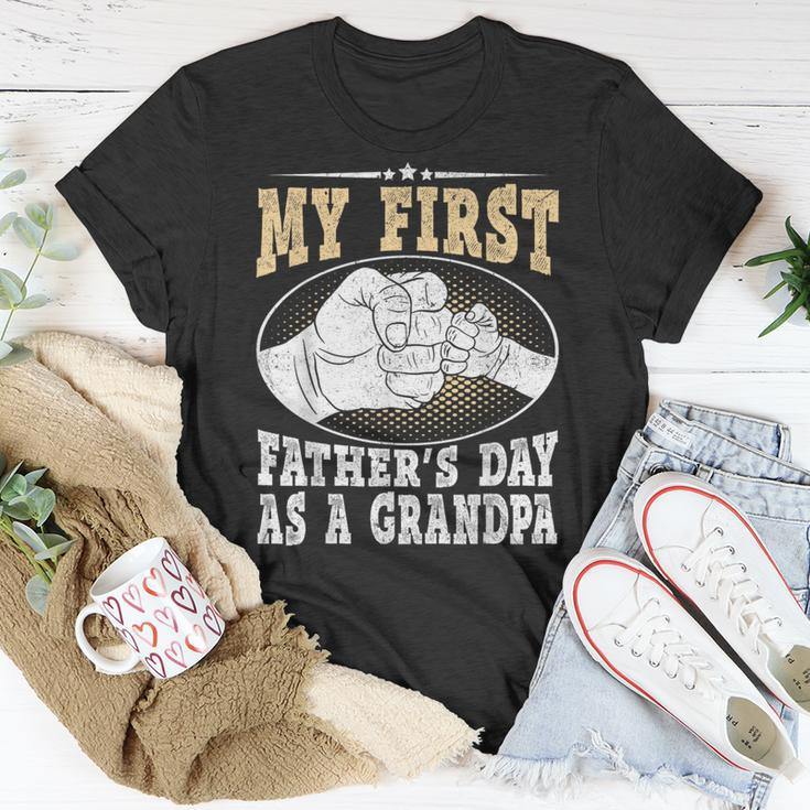 My First Fathers Day As A Grandpa Grandfather Fathers Day Unisex T-Shirt Unique Gifts