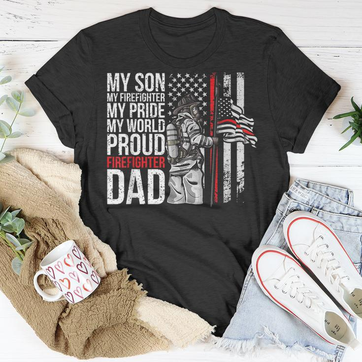 My Son My Firefighter My Pride Firefighter Dad Unisex T-Shirt Unique Gifts