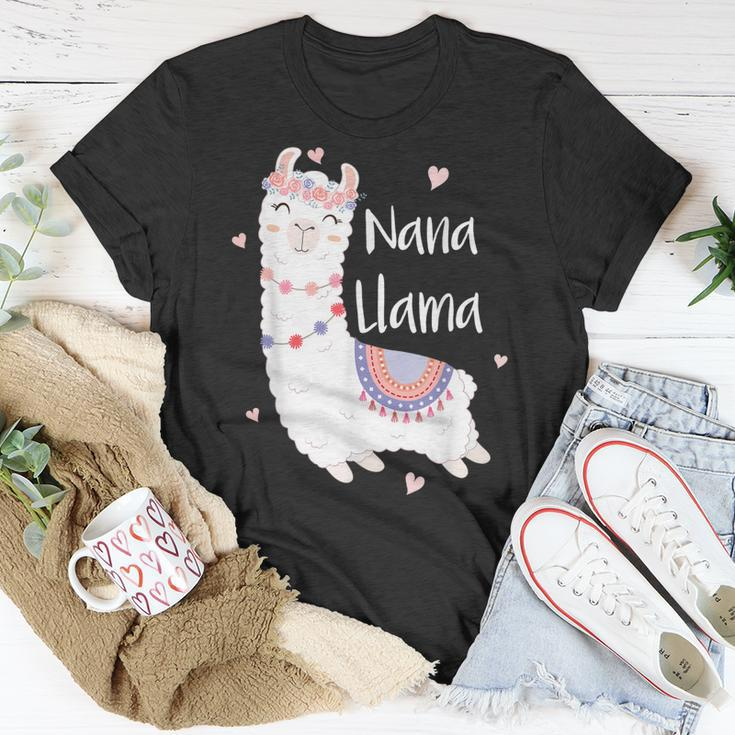 Nana Llama Cute Grandma Llamas Lover Women Funny Unisex T-Shirt Unique Gifts