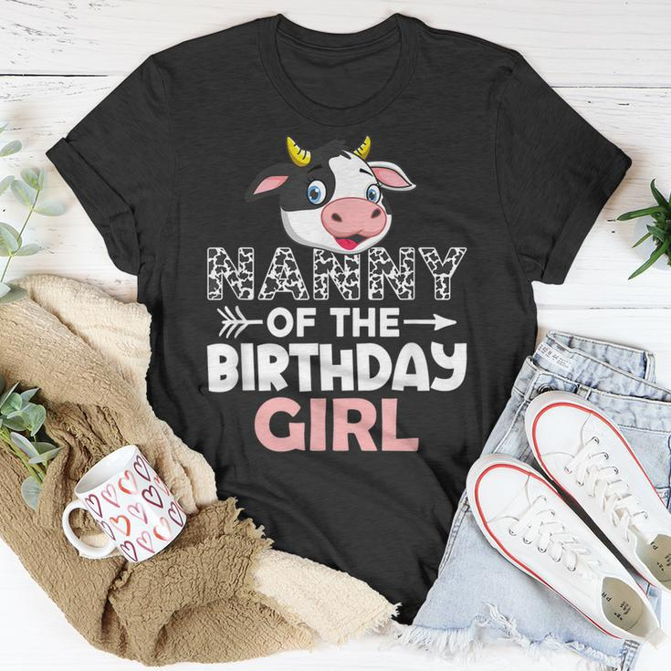 Nanny Of The Birthday Girl Cows Farm Cow Nanny Unisex T-Shirt Unique Gifts