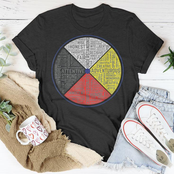 Native American Indian Words Of The Medicine Wheel Spiritual Unisex T-Shirt Unique Gifts