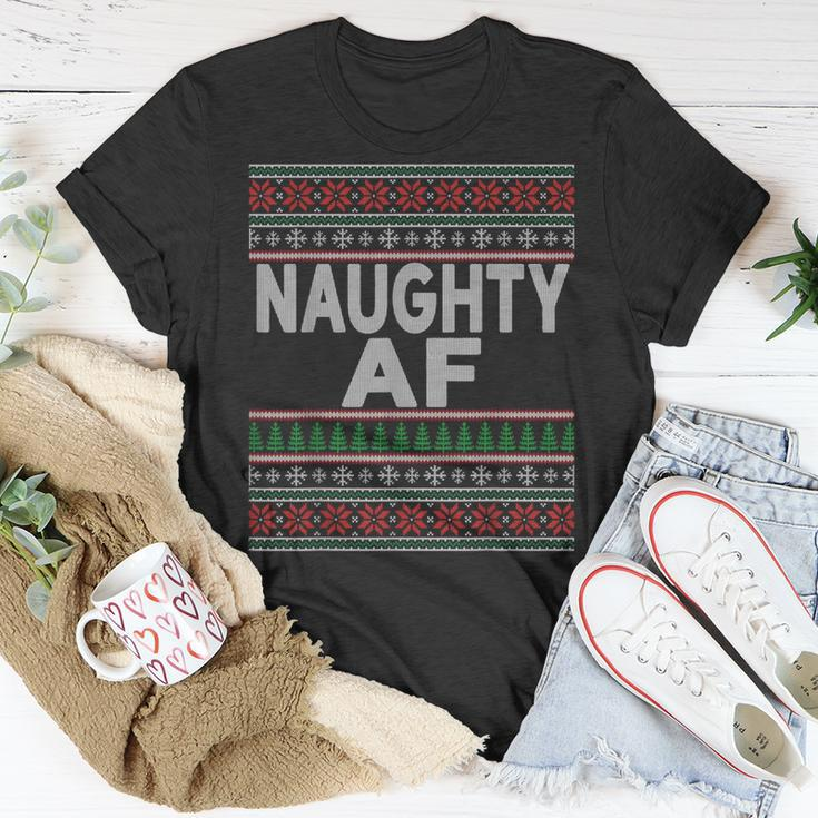 Naughty Af Ugly Christmas Sweater For Couples T-Shirt Unique Gifts