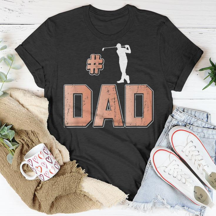 Number One Golf Dad 1 Father Golfing Grandpa Unisex T-Shirt Unique Gifts