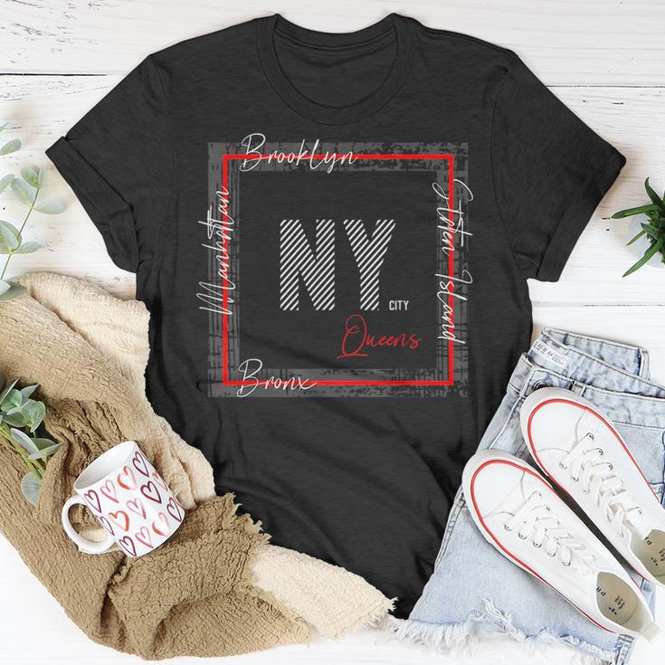 Ny Brooklyn Staten Island Manhattan Bronx Queens Unisex T-Shirt Unique Gifts