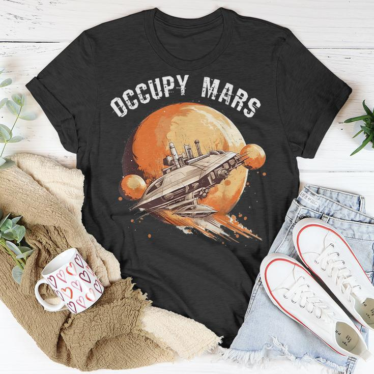 Occupy Mars Space Explorer Astronomy Rocket Science Unisex T-Shirt Unique Gifts