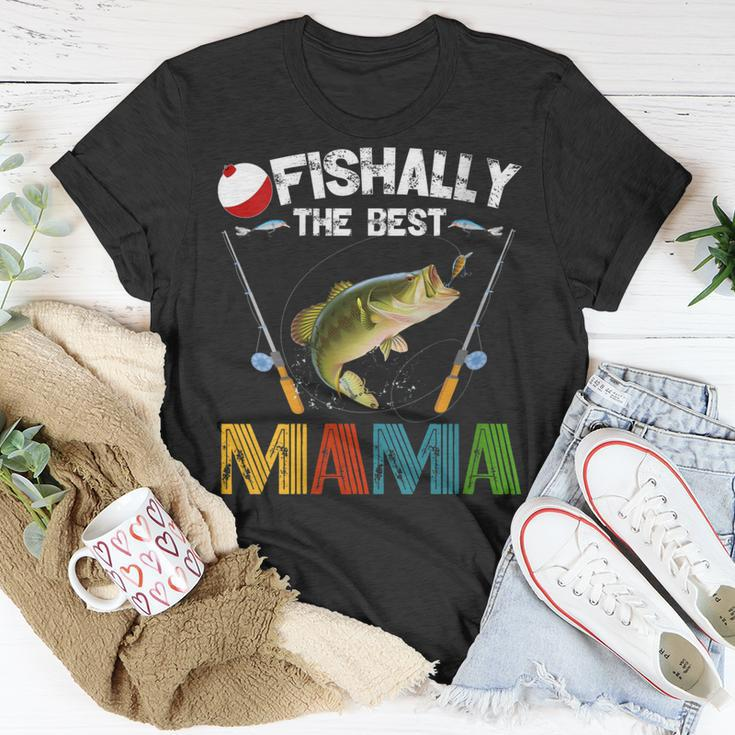 Ofishally The Best Mama Fishing Rod Mommy Funny Mothers Day Gift For Womens Gift For Women Unisex T-Shirt Unique Gifts