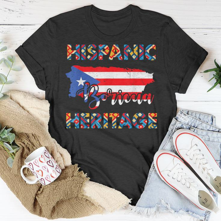 Hispanic Heritage Month Puerto Rico Boricua Rican Flag T-Shirt Funny Gifts