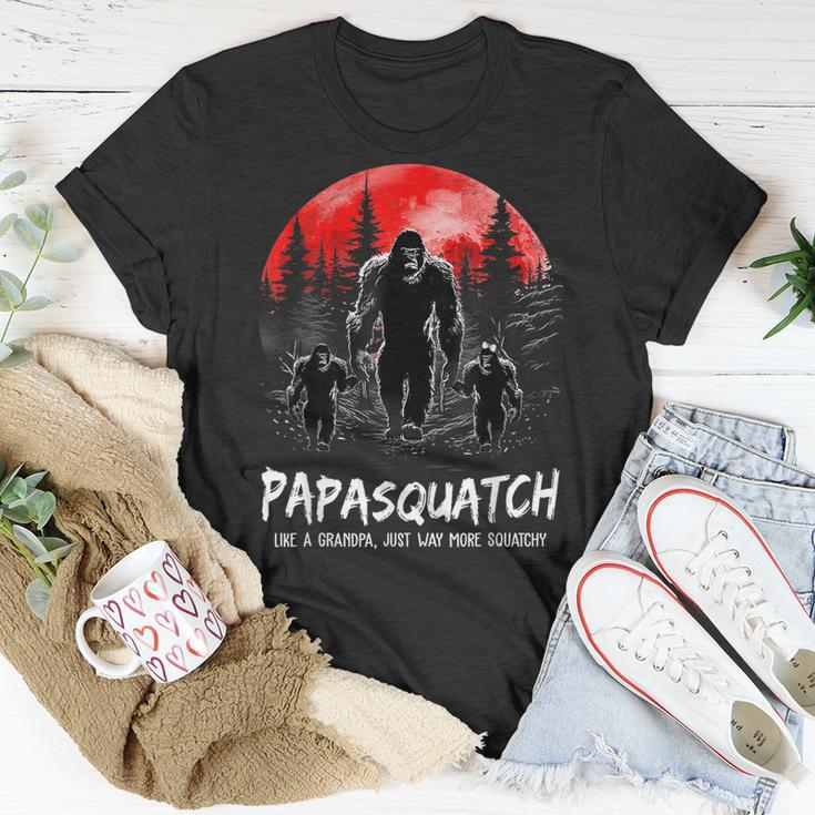 Papasquatch Like A Grandpa Just Way More Squatchy Funny Papa Unisex T-Shirt Unique Gifts