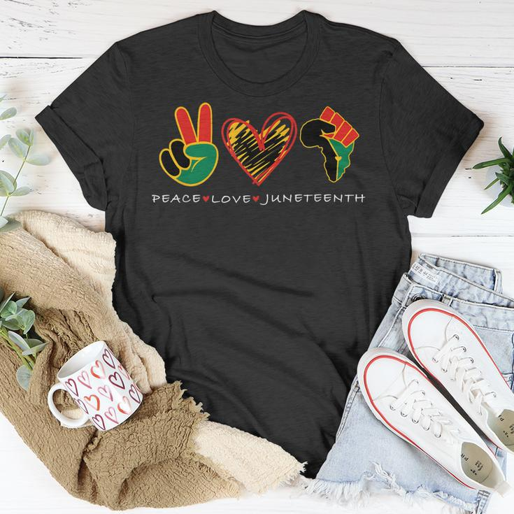 Peace Love Junenth Pride Black Remembering My Ancestors Unisex T-Shirt Unique Gifts