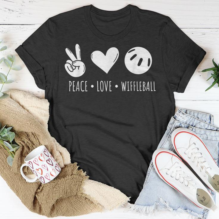 Peace Love Wiffleball Player Wiffleball Champion Unisex T-Shirt Unique Gifts