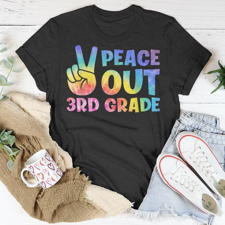 Peace Out 3Rd Grade Graduate Tie Dye Last Day Of School Unisex T-Shirt Unique Gifts