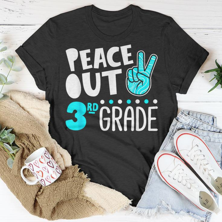 Peace Out 3Rd Grade Graduation Last Day School 2021 Funny Unisex T-Shirt Unique Gifts