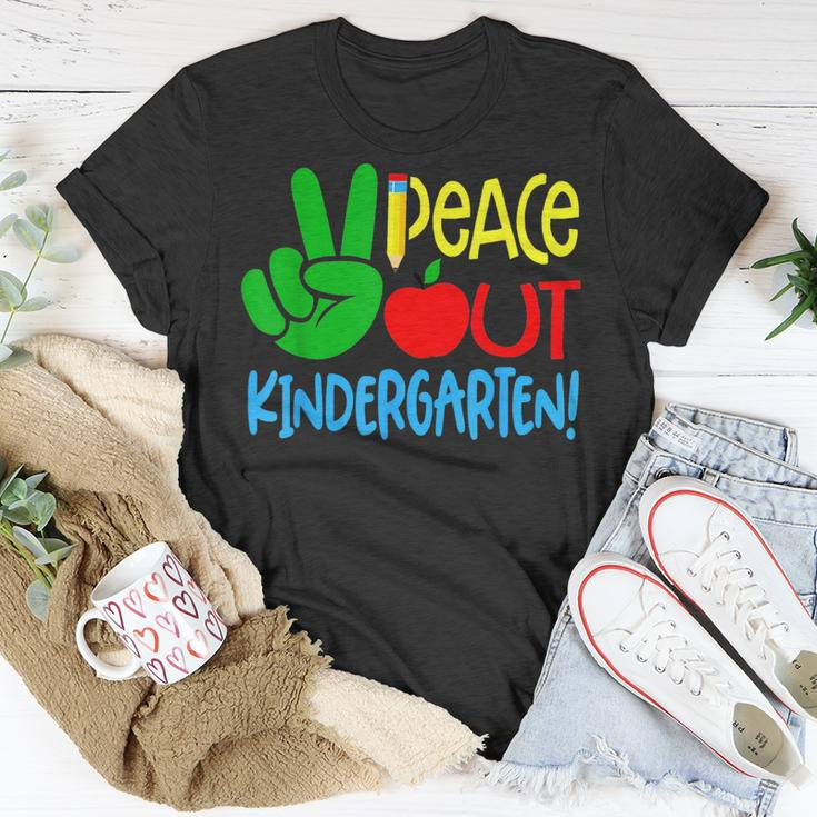 Peace Out Kindergarten Graduation Last Day Of School Boy Kid Unisex T-Shirt Unique Gifts
