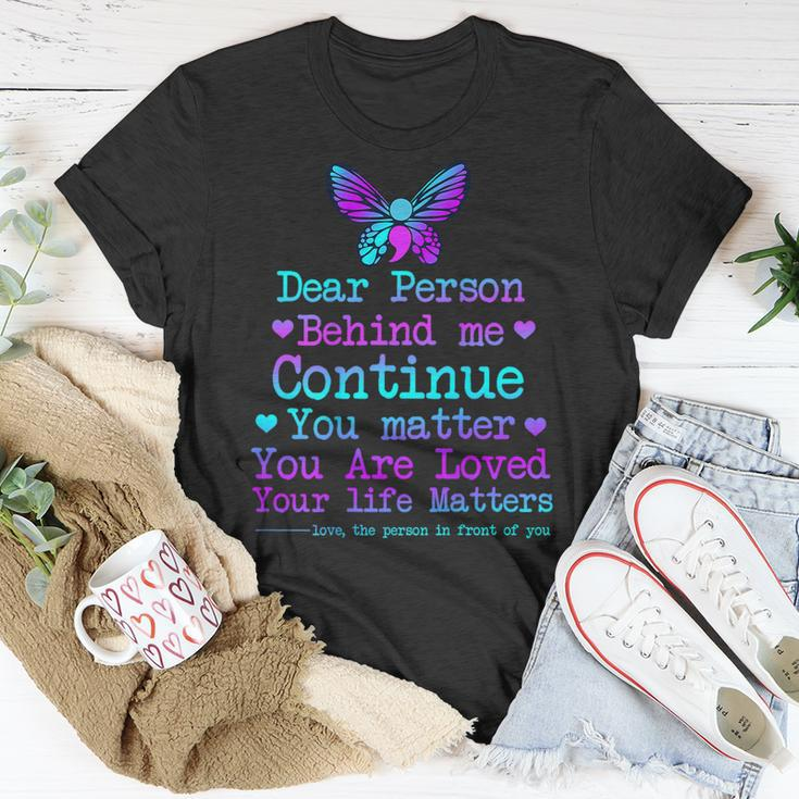 Person Behind Me Suicide Prevention & Depression Awareness T-Shirt Unique Gifts