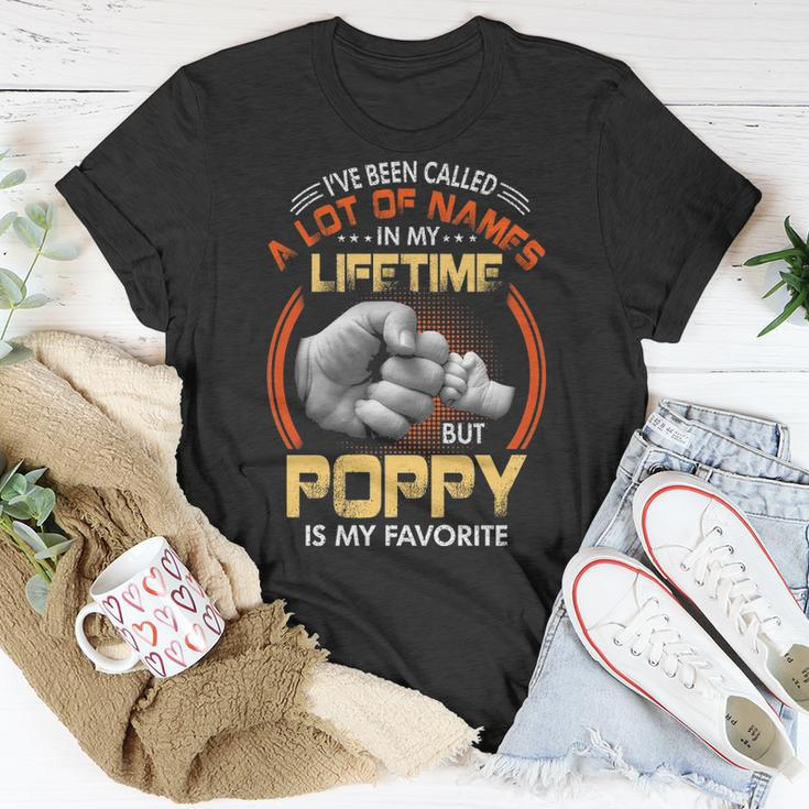 Poppy Grandpa Gift A Lot Of Name But Poppy Is My Favorite Unisex T-Shirt Funny Gifts