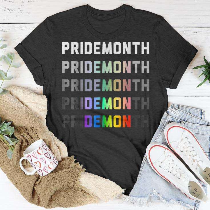 Pride Month Demon Lgbt Gay Pride Month Transgender Lesbian Unisex T-Shirt Unique Gifts